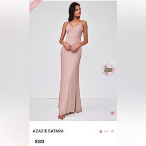 Azazie Satara Dusty Rose Bridesmaid Dress - Size A6